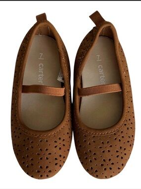 NWT Carter’s Brown Toddler Flats Size 7 Boho (Never Worn)